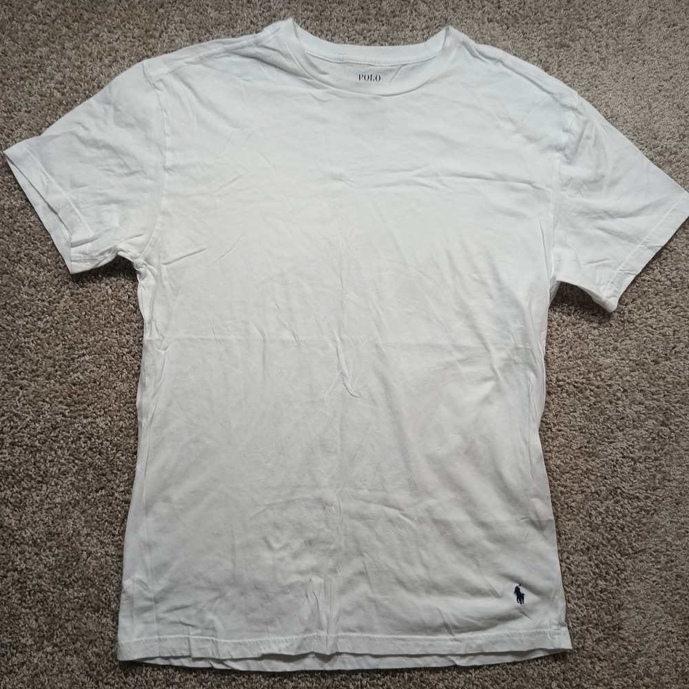 Lot Of 3 Polo Ralph Lauren Slim Fit Men White T Shirt Crew Neck Size XL